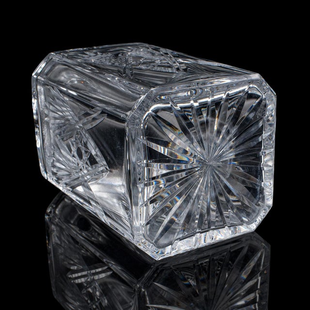 Vintage Scotch Decanter, English, Cut Glass, Whiskey, Barware, Bottle, c.1970 For Sale - Image 9 of 12