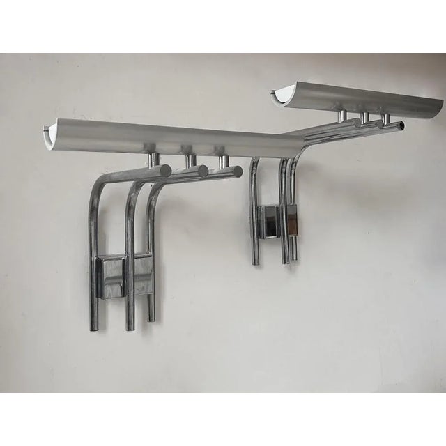 Vintage Studio Wall Lighting in Chrome Metal, 1978 For Sale - Image 6 of 12