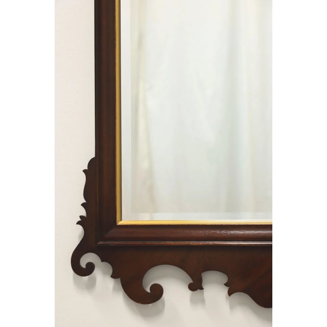 1980s Drexel Heritage 18th Century Classics Mahogany Chippendale Beveled Wall Mirror For Sale - Image 5 of 10
