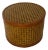 Antique American Folk Art Straw Woven Round Box For Sale