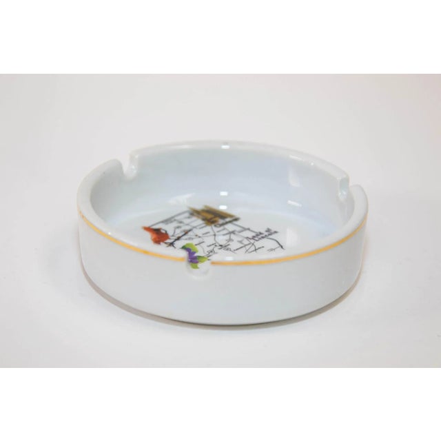 Late 20th Century 1980 Post Modern Ashtray Illinois Land of President Lincoln Round Ceramic Dish For Sale - Image 5 of 6