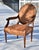 Wood Fairfield Carved Wood Chair Vintage Louis XVI Oval Back French Fauteuil Armchair For Sale - Image 7 of 12