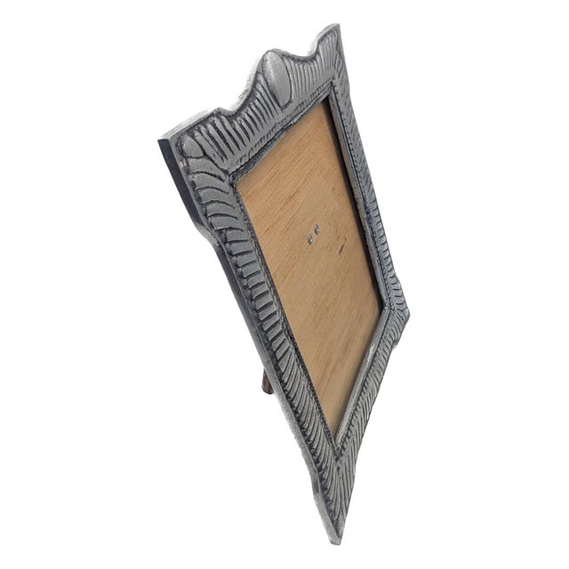Late 20th Century Vintage Mexican Pewter Picture Frame For Sale - Image 5 of 10
