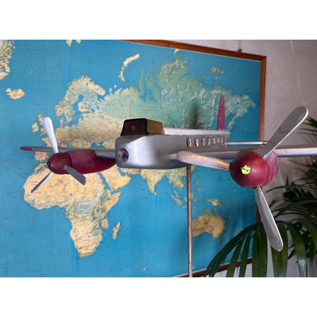 Vintage Toy Airplane in Wood For Sale - Image 5 of 16