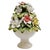 Gorgeous mid-century Japanese floral topiary featuring lush arrangement of multi-colored porcelain roses and gardenias...
