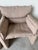 Blush 1980s Italian Postmodern Fully Upholstered Lounge Chairs on Casters – A Pair For Sale - Image 8 of 17