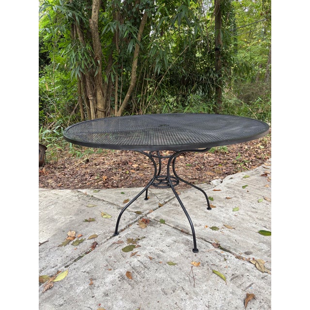Mediterranean Early Salterini Patio Dining Table, Restored, Attributed For Sale - Image 3 of 7