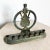 This vintage menorah showcases a timeless design, crafted from brass with intricate hand-painted details. Featuring a...