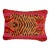 Schumacher X Johnson Hartig Jokhang Tiger Velvet 20" Lumbar Pillow in Red & Pink For Sale