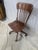 Early 20th Century Vintage Solid Oak Swivel Banker's Chair With Casters For Sale - Image 5 of 5