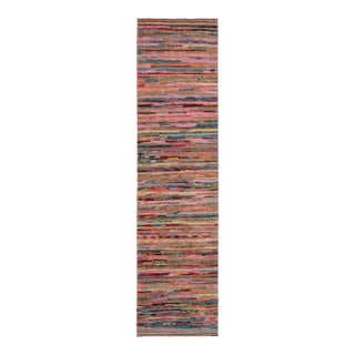 Rug & Kilim’s Moroccan Tribal Style Runner in Pink, Multicolor - 3'x10' For Sale