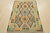 Farmhouse Kilim Rug 4'3'' X 5'9'' Multicolor Wool Handwoven Oriental Carpet For Sale - Image 3 of 12