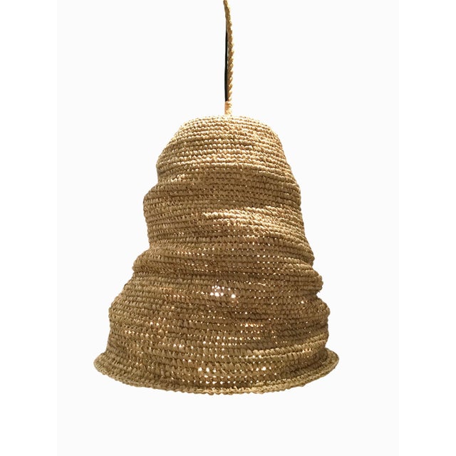 Hanging Woven Basket Pendant Light Chairish