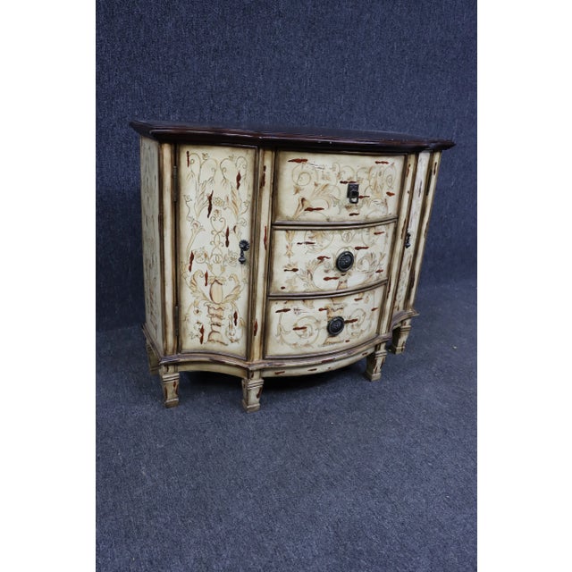 Cream Italian Style Cream Decorated Commode For Sale - Image 8 of 8
