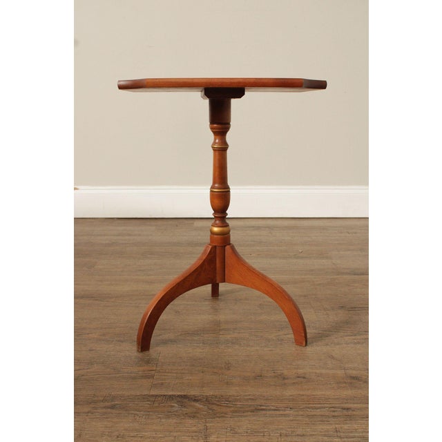 Wood L. Hitchcock Stenciled Maple Small SideTable For Sale - Image 7 of 18