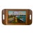 Antique Brazilian Butterfly Wing Tray, Christ the Redeemer Scenic Artwork For Sale
