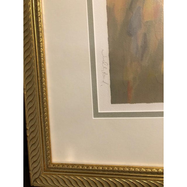 Late 20th Century Coastal Impressionist Children Playing Framed Print "Sandcapes" by Lucelle Raad For Sale - Image 9 of 10