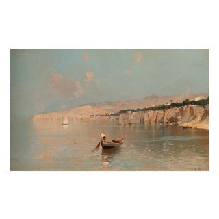 Oscar Ricciardi, View of Sorrento, 1890s, Oil on Panel For Sale