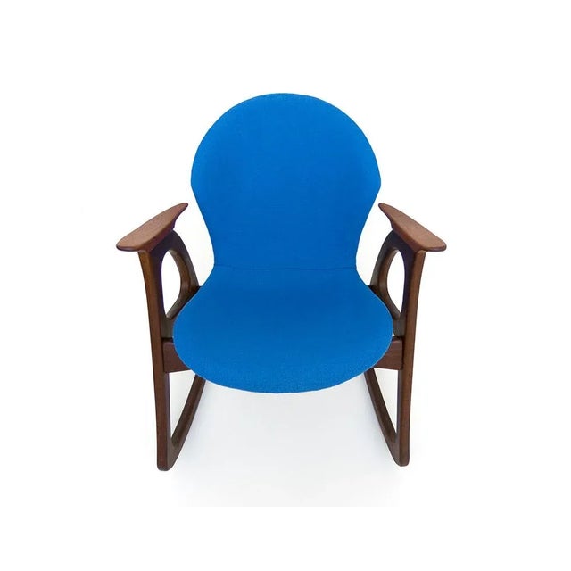 Wood Danish Rocking Chair Design by Aage Christiansen for Erhardsen & Andersen For Sale - Image 7 of 10