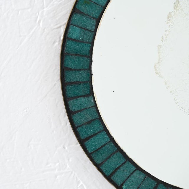 Vintage Ceramic Inlaid Mirror, 1960s For Sale - Image 12 of 18