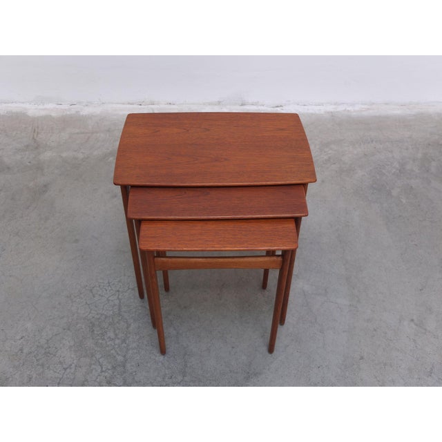 Nesting Tables in Teak and Oak by Svend Åge Madsen, 1960s, Set of 3 For Sale - Image 5 of 16