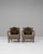Art Deco 1940s Danish Art Deco Upholstered Armchairs With Round Pillows - A Pair For Sale - Image 3 of 18