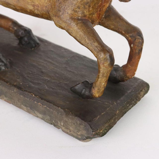 Vintage Horse in Papier-Mâché For Sale - Image 4 of 9