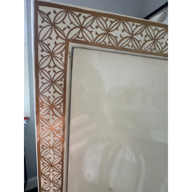 1980s Vintage, Floral, White Lacquer Chinoiserie Tall Boy Dresser For Sale - Image 5 of 18