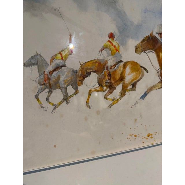 Metal Scharff Equestrian Polo Painting For Sale - Image 7 of 10