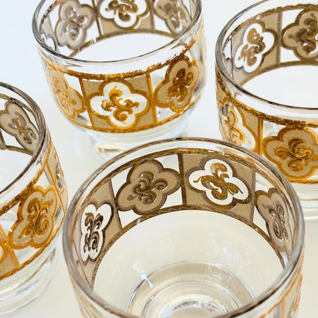 Mid Century Culver Pitcher and 4 Cordial Glasses For Sale - Image 12 of 13