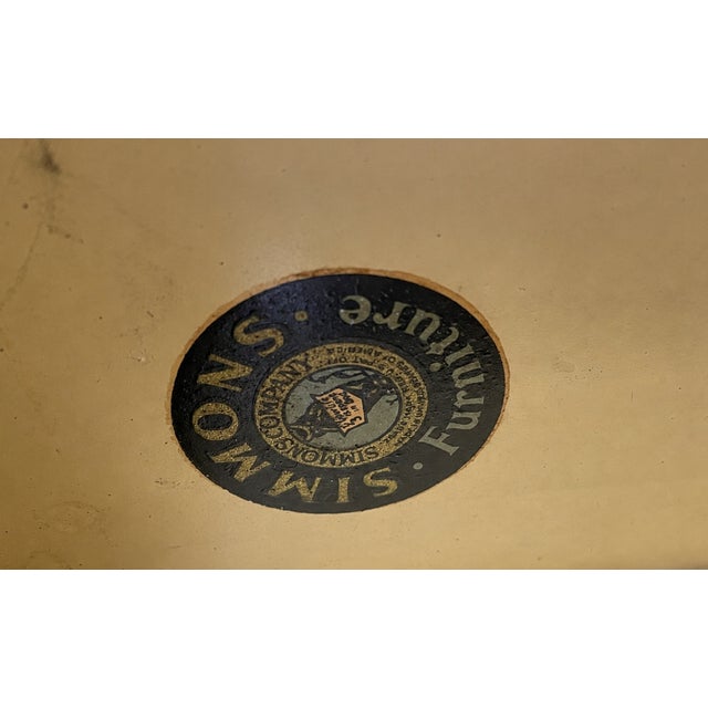 Mid Century + Art Deco Metal Desk / Console by Simmons Furniture Co., C. 1950s For Sale - Image 13 of 13