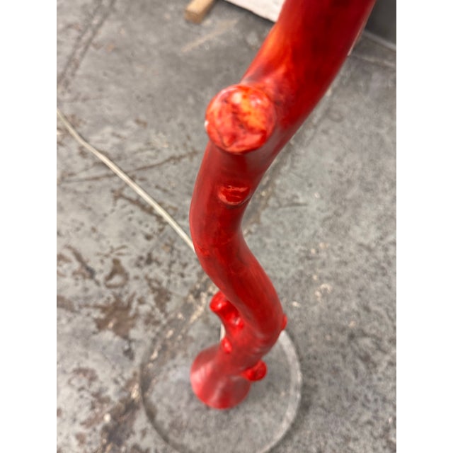 Ombre Red Branch Floor Lamp For Sale - Image 9 of 12