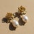 Not Yet Made - Made To Order Lotus Freshwater Pearl Drop Earrings, Pair For Sale - Image 5 of 7