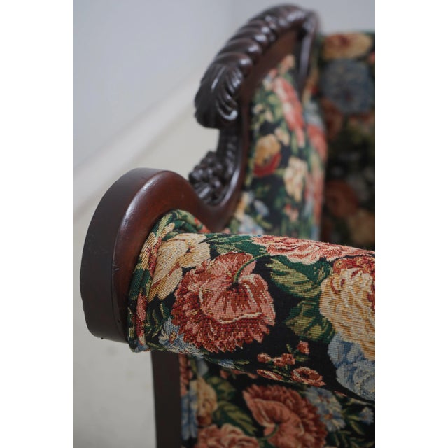 Wood Antique American Empire Clawfoot Mahogany Chair For Sale - Image 7 of 18