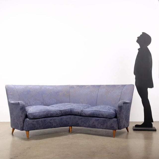 Sofa, spring padding, fabric covering (not original from the period), wooden legs. This piece is attributed to the...