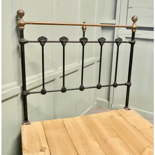 Victorian Single Brass and Iron Bed For Sale - Image 3 of 8