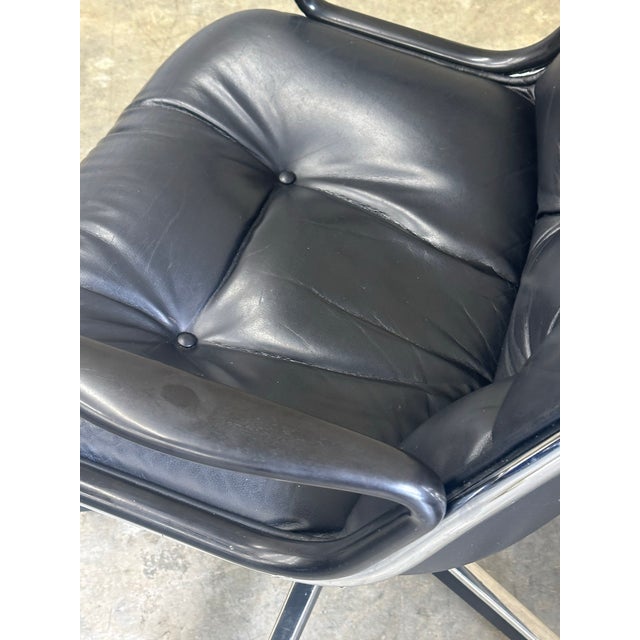 Black 1980s Charles Pollock for Knoll Office Desk Chair For Sale - Image 8 of 9