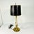 Mid-Century French Regency Neoclassical Bouilette Table Lamp & Reptile Embossed Black Shade For Sale - Image 10 of 15