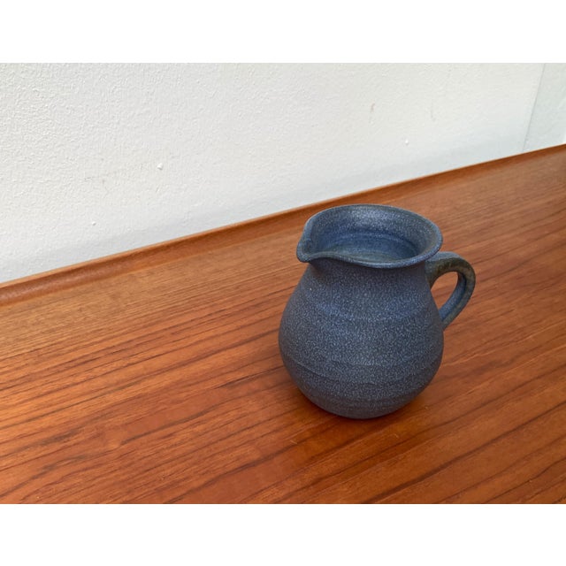 Vintage German Blue Ceramic Jug, 1970s For Sale - Image 13 of 18