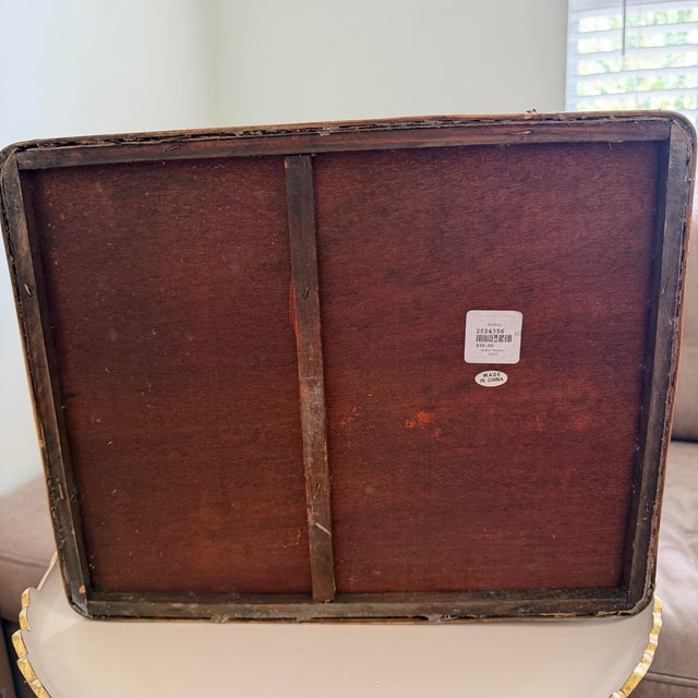 1990s Vintage Bombay Company Woven Bamboo & Rattan Starburst Trunk For Sale - Image 5 of 12