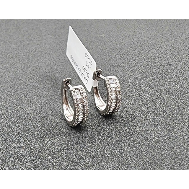 0.50 Ct Diamond Huggies - 2 Pieces For Sale - Image 4 of 9