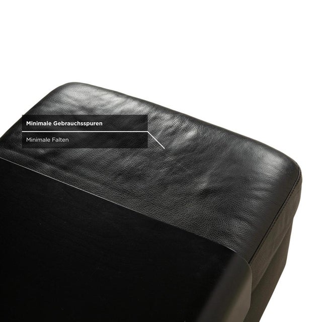 Animal Skin Arion Ottoman in Black Leather from Stressless For Sale - Image 7 of 14
