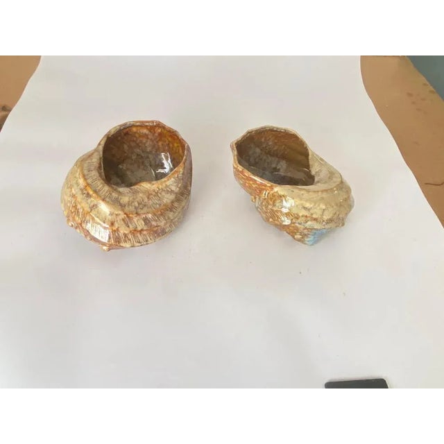 Ceramic Ceramic Shell Vide Poche from Vallauris, France, 1970s, Set of 2 For Sale - Image 7 of 9