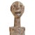Original antique carved wood property post from the Bongo tribe. Early notation found these abstract pole-like figures...