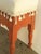 CH 592 English painted turned leg stool. Upholstered seat. Great color. 1860 10" x 10" x 23"