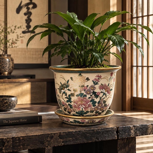 1900-1909 Japanese Satsuma Fish Bowl Planter For Sale - Image 4 of 9