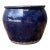 Vintage Blue Glazed Ceramic Planter For Sale
