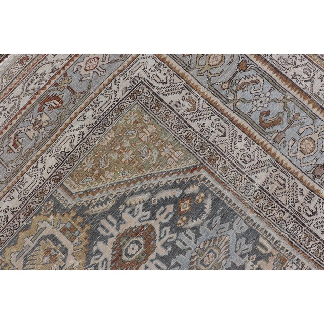 Antique Persian Malayer Gallery Rug With Medallion and Rosette Design For Sale - Image 15 of 15