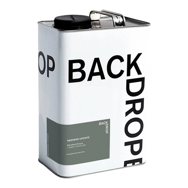 BACKDROP Standard Finish Interior Paint in Weekend Upstate (Dark Green with a Hint of Blue) - 1 Gallon For Sale
