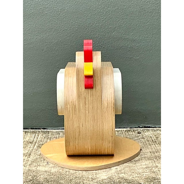 Wood Vintage Sculptural Wood Chicken Low Stool For Sale - Image 7 of 13